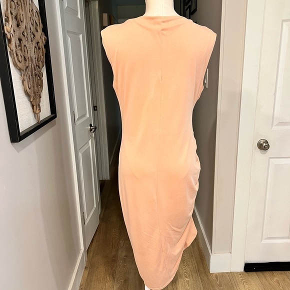 GOTTEX peach long asymmetrical figure hugging long dress - Picture 7 of 12